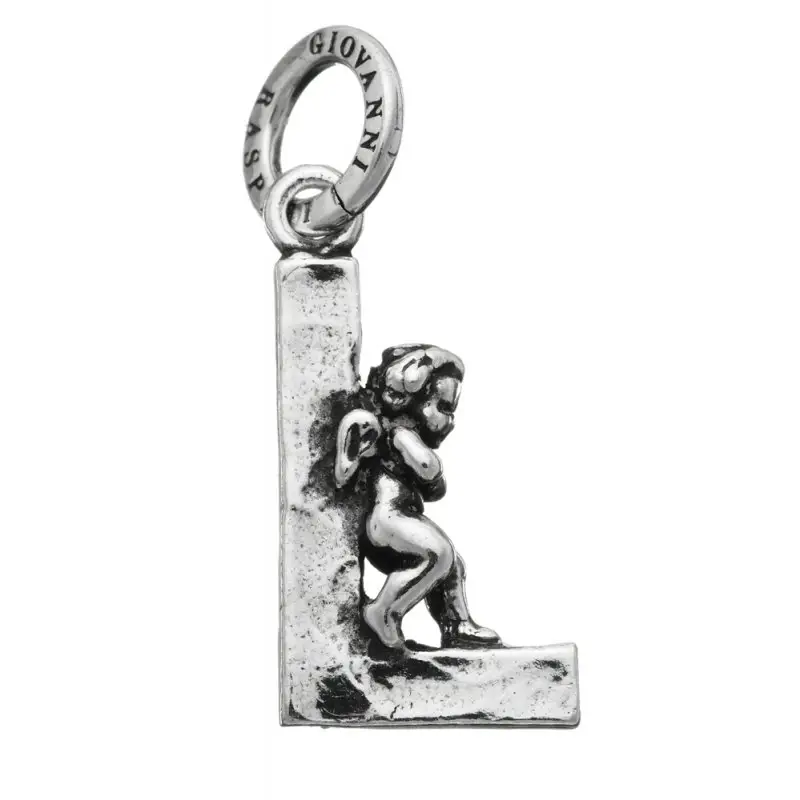 Charm Lettera L Con Angelo - Ciondolo - Giovanni Raspini miniatura 2