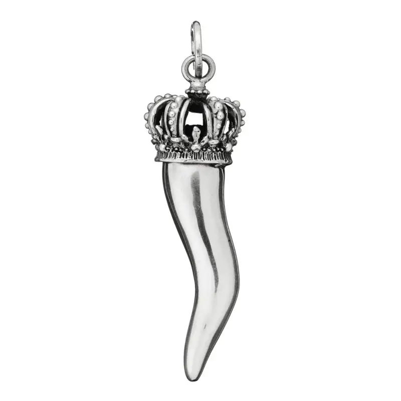 Ciondolo Corno Medio Corona - Argento - Giovanni Raspini