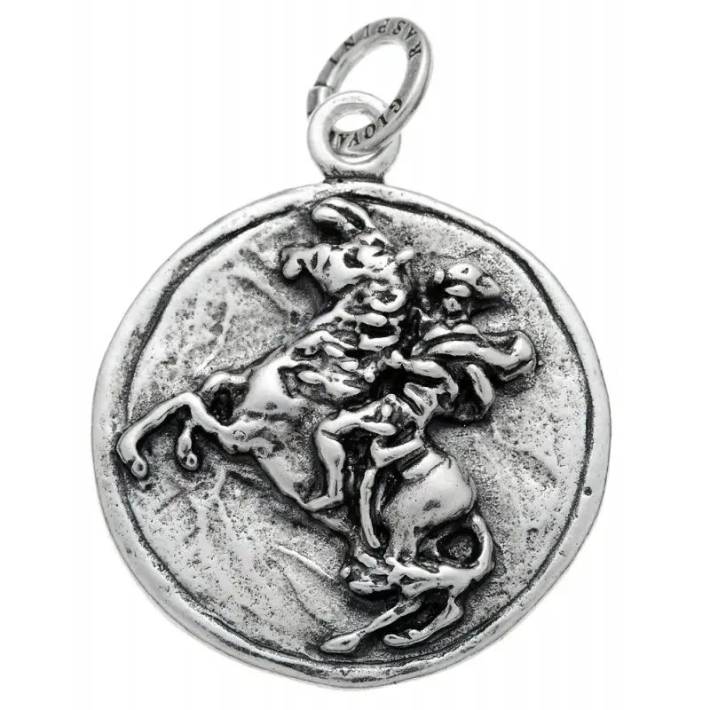 Ciondolo Medaglia Napoleone In Argento - Giovanni Raspini miniatura 2