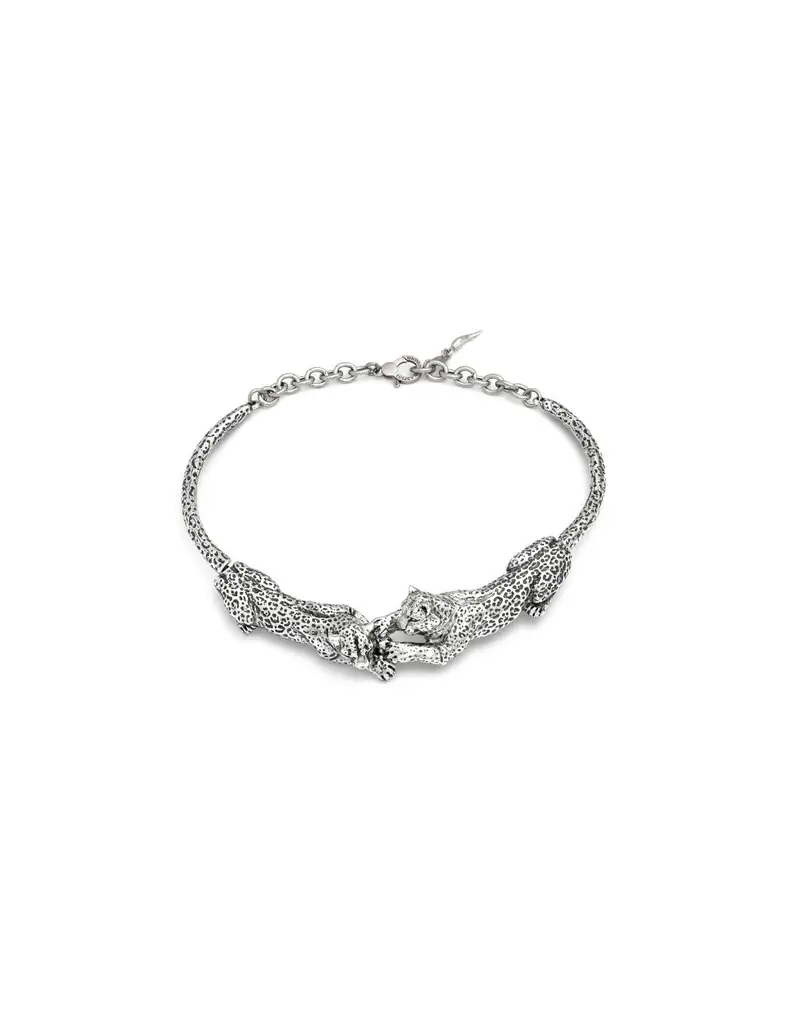 Collana GIOVANNI RASPINI Leopardi in argento 925 12270