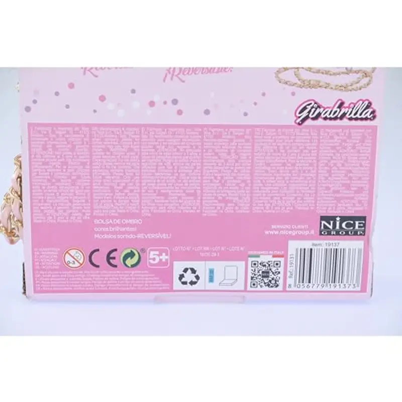 Girabrilla Fashion Bag, Borsetta con Paillettes Reversibili, Maniglia con Perle e Tracolla miniatura 3