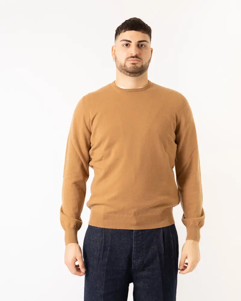 Girocollo Cashmere Cammello
