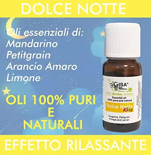 GISA WELLNESS - DOLCE NOTTE - Sinergia di Oli Essenziali Balsamici per Bambini - 15ml - Diffusione Ambientale miniatura 3