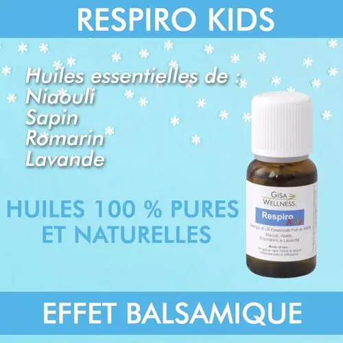 GISA WELLNESS - RESPIRO KIDS - Sinergia di Oli Essenziali Balsamici per Bambini - 15ml - Diffusione Ambientale miniatura 3