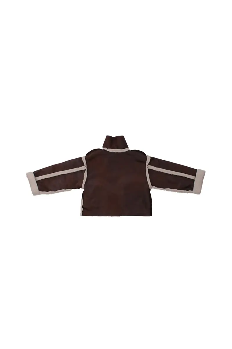 Giubbotto Bambina DISCLAIMER Marrone Giubbotto montone sintetico miniatura 2