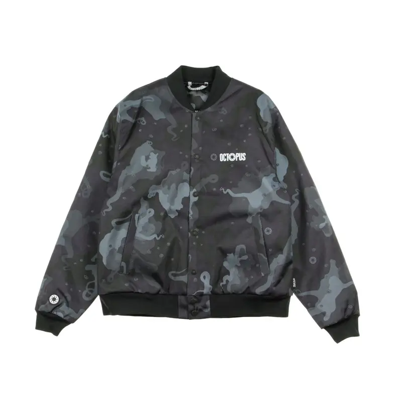 Giubbotto Bomber Uomo Camo Varsity Jacket Black