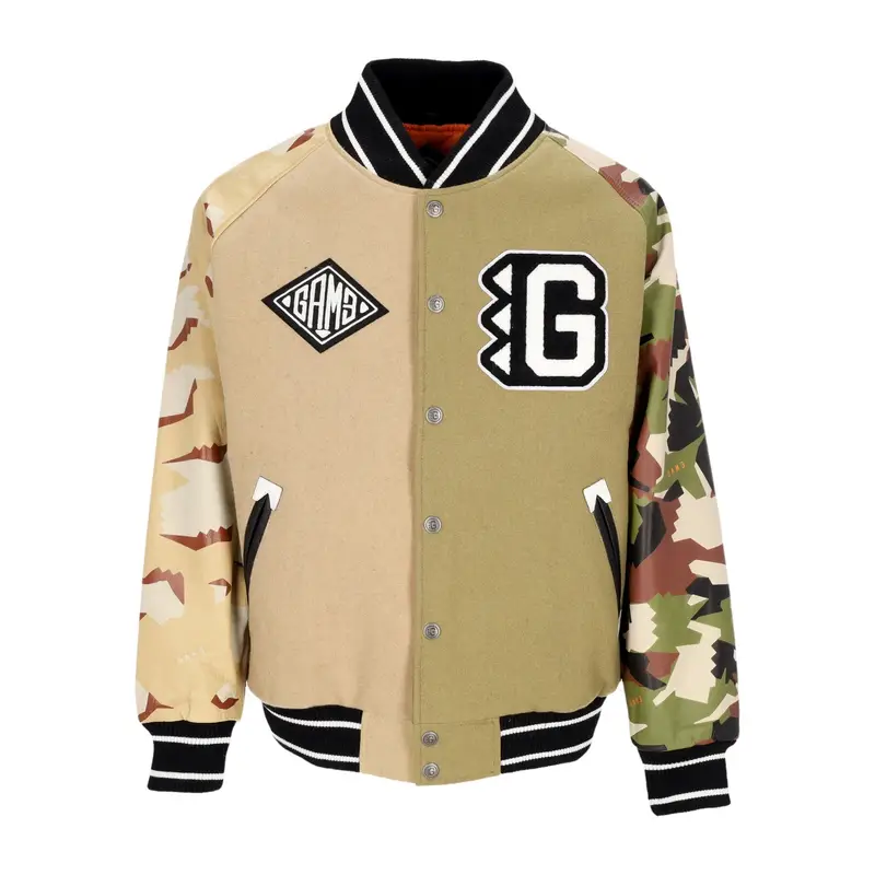 Giubbotto College Uomo Respect Loyalty Truth Varsity Jacket Woodland/desert Sand