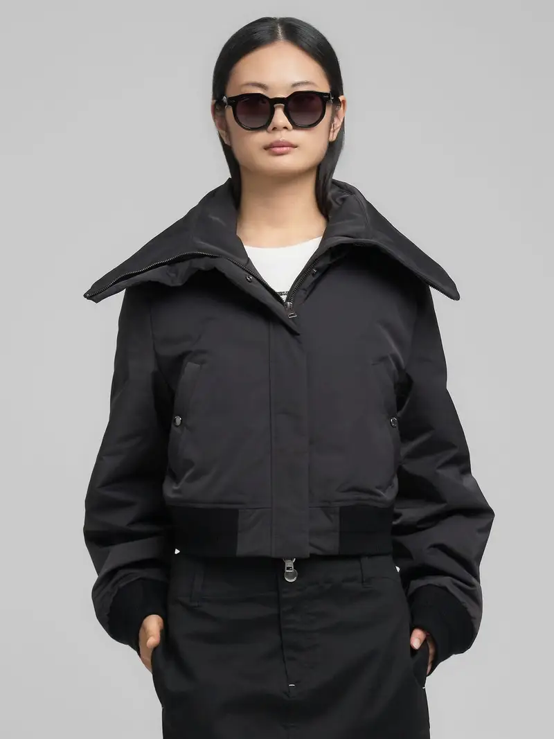 Giubbotto Corto Con Maxi Revers