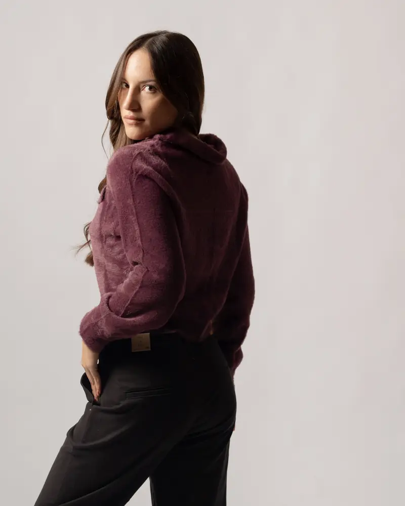 Giubbotto eco fur Prugna miniatura 2