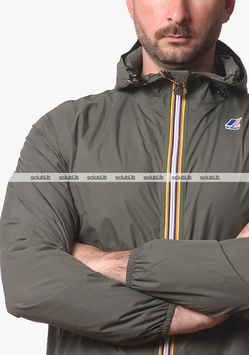 Giubbotto Kway uomo verde scuro ultraleggero Le Vrai 4.0 Claude