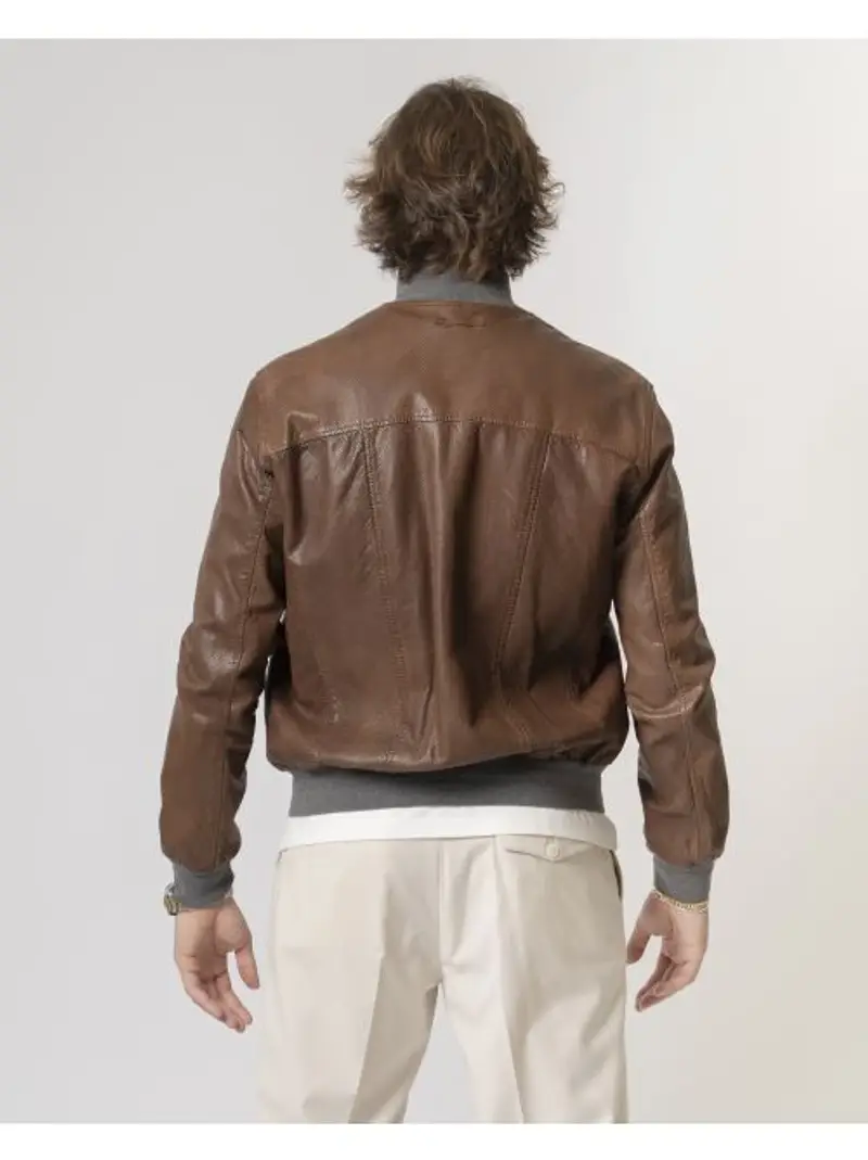 THE JACK LEATHER Polo Marrone 928863 miniatura 2