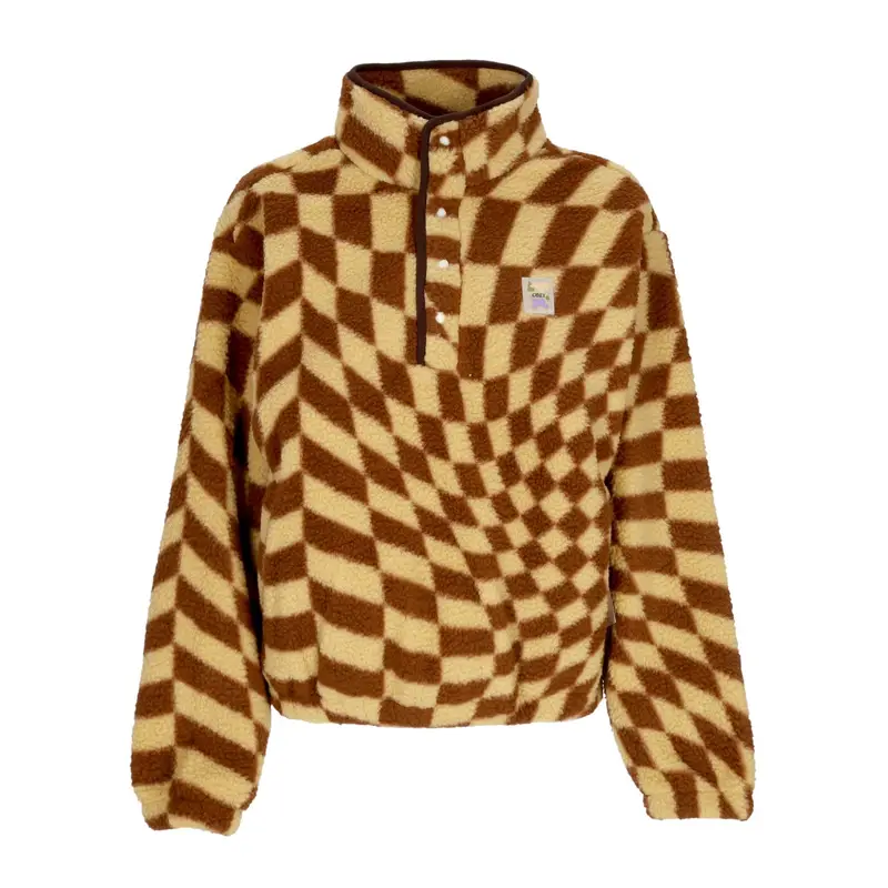 Giubbotto Pile Infilabile Donna Wavy Pop Over Jacket Sepia Multi