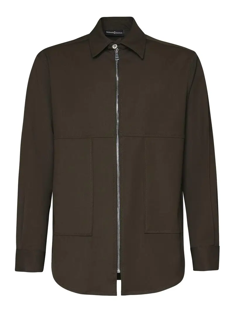 Camicia magik con zip Verde