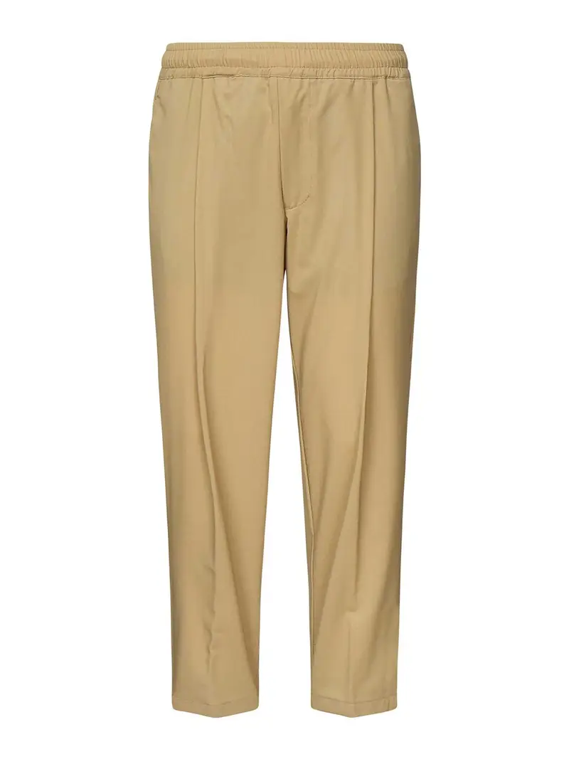 Pantaloni freschi in lana fresca Marrone
