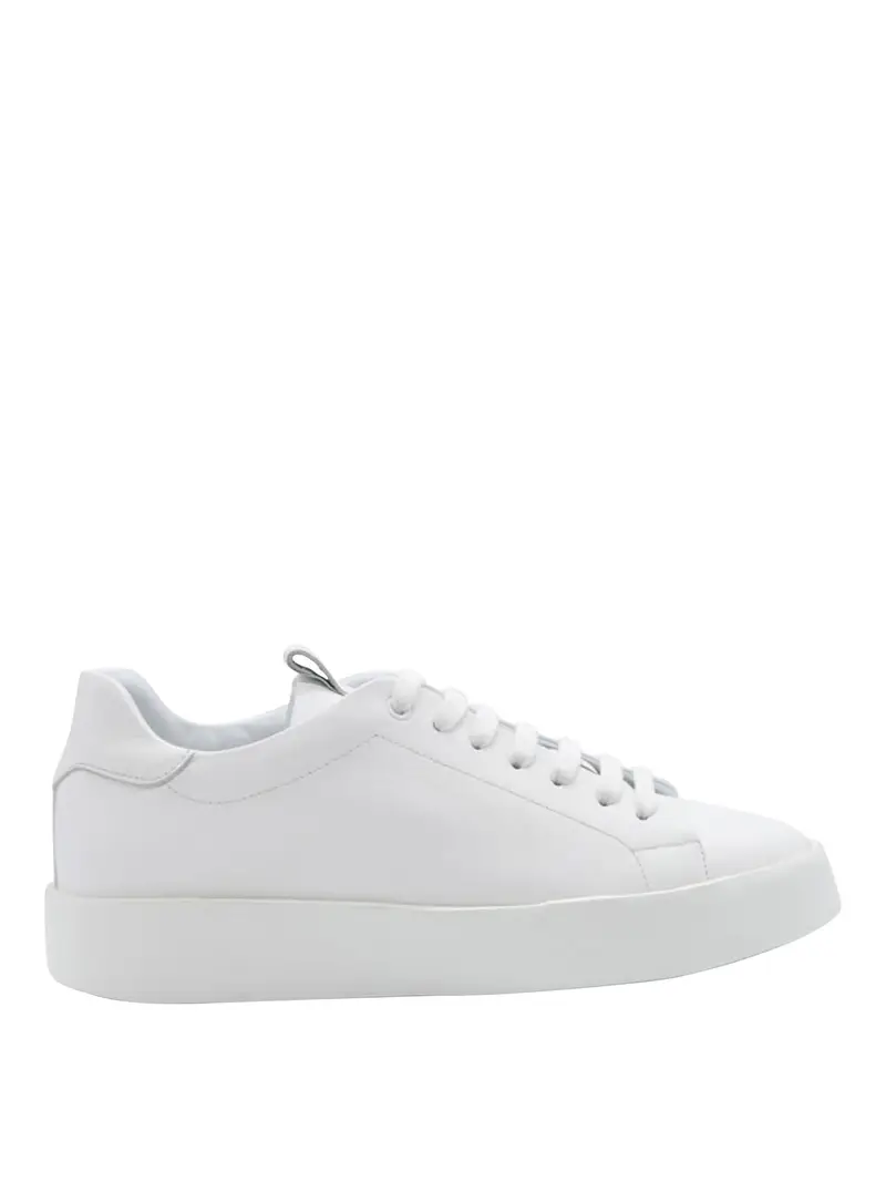 Sneakers In Nappa Bianco