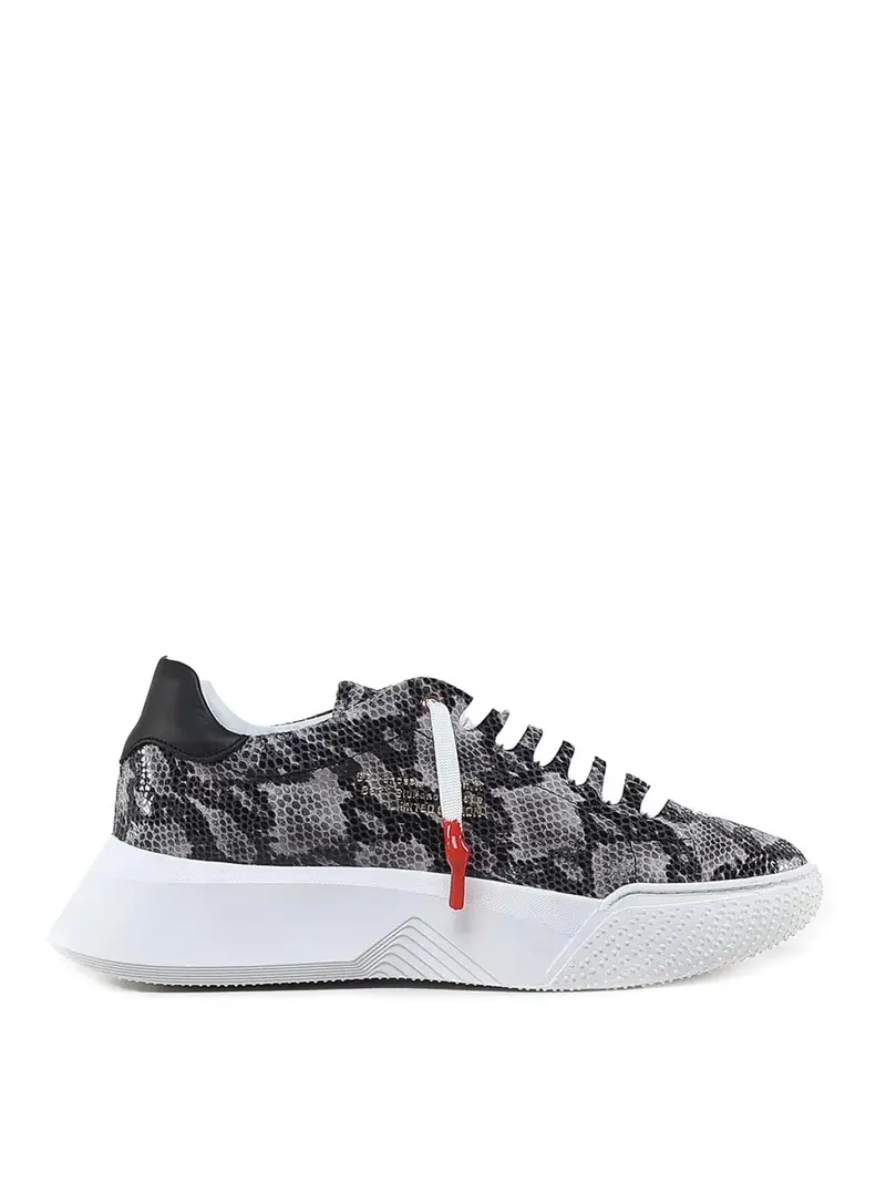 Sneakers Nemesis In Nappa Con Stampa Pitone Bianco