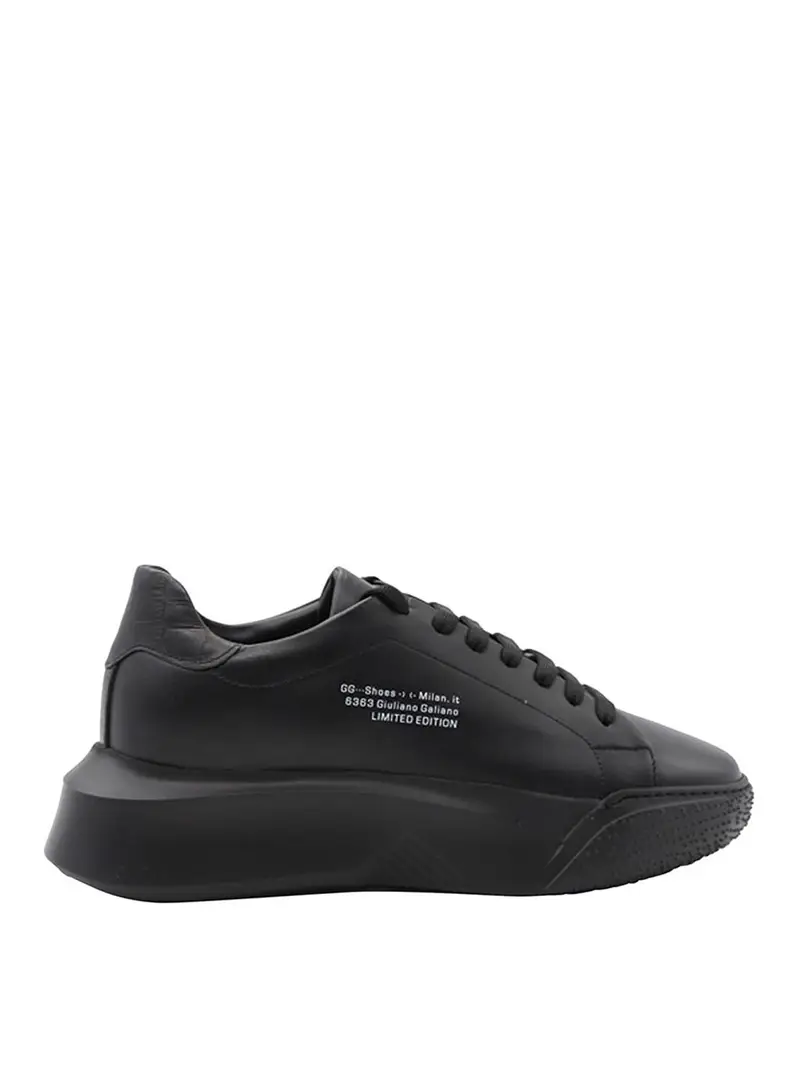 Sneakers Nemesis In Pelle Nappa Nero