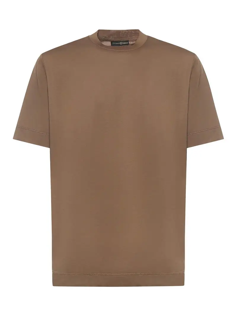 T-shirt Aigue in cotone Tortora