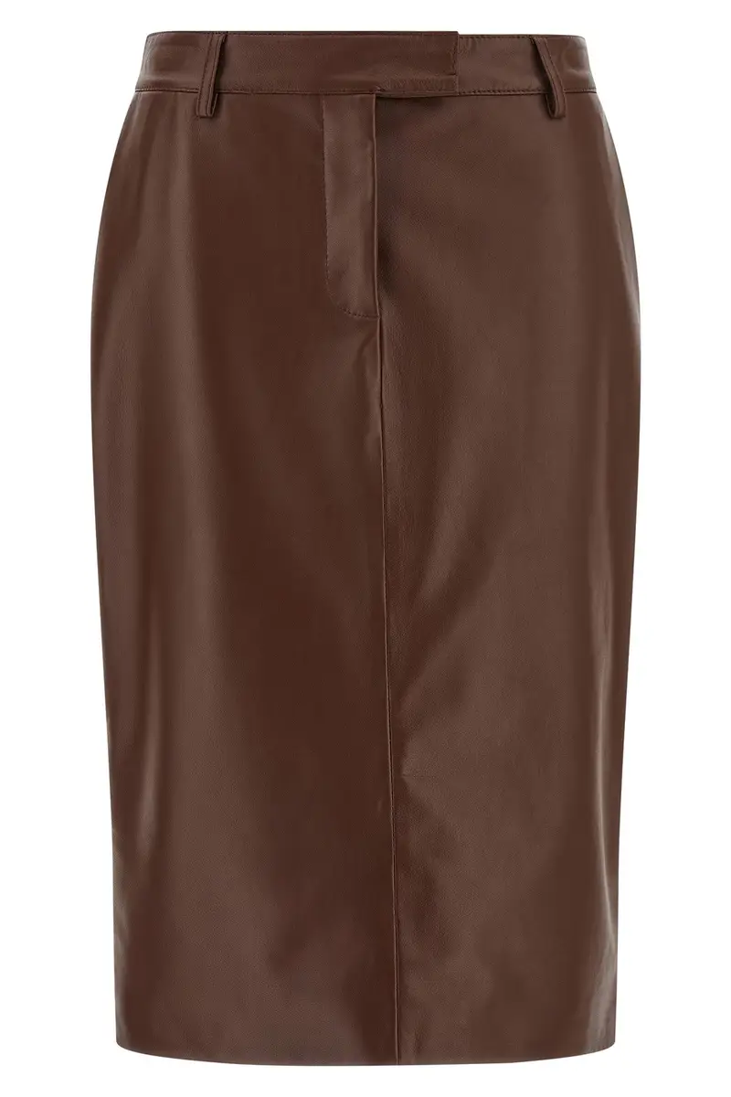 Gonna Pelle Marrone