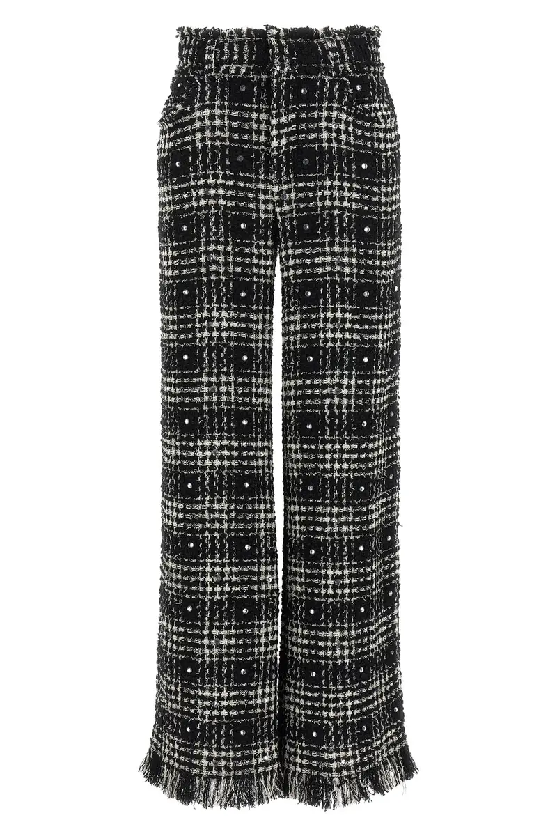 Pantalone Principe Di Galles Bianco