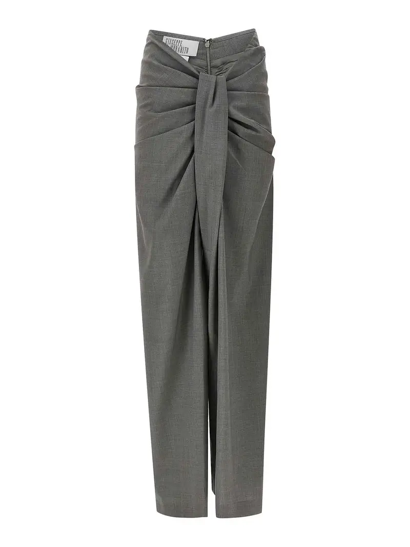 Pantaloni di lana fresca Grigio