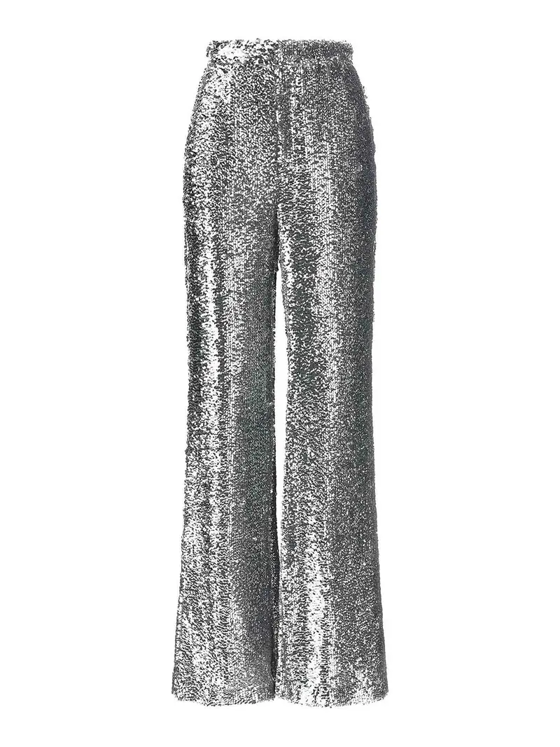 Pantaloni di paillettes Argento