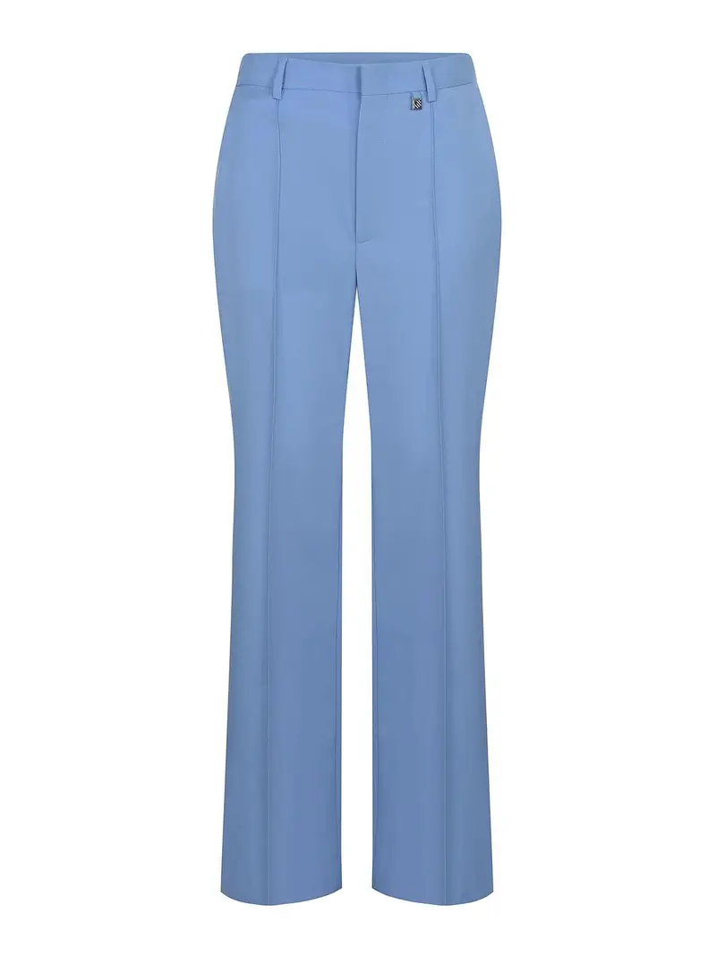 Pantaloni Realizzati In Lana Colorata Azzurro
