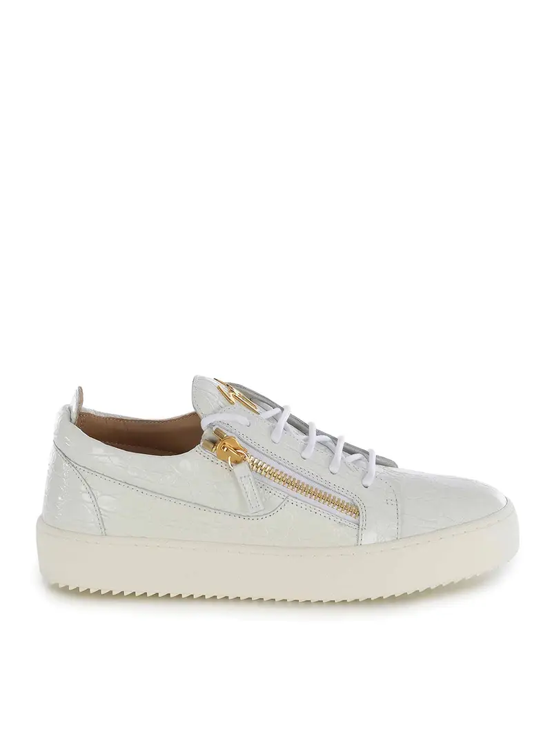 Sneaker fatte in pelle Bianco