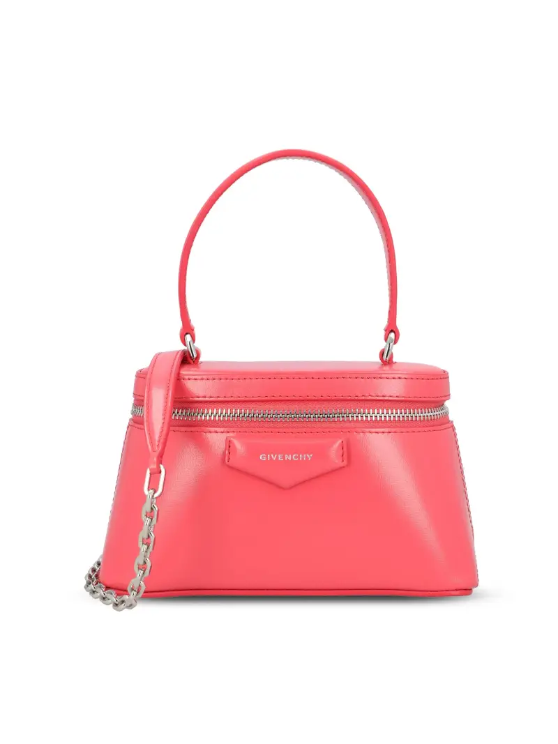 Beauty Case Antigona In Pelle Box FUCHSIA