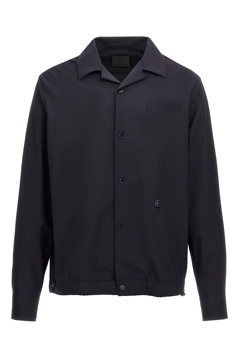 Camicia Placchetta Logo Blu