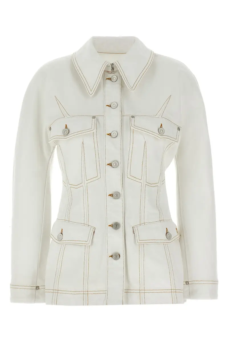 Giacca Denim Bianco