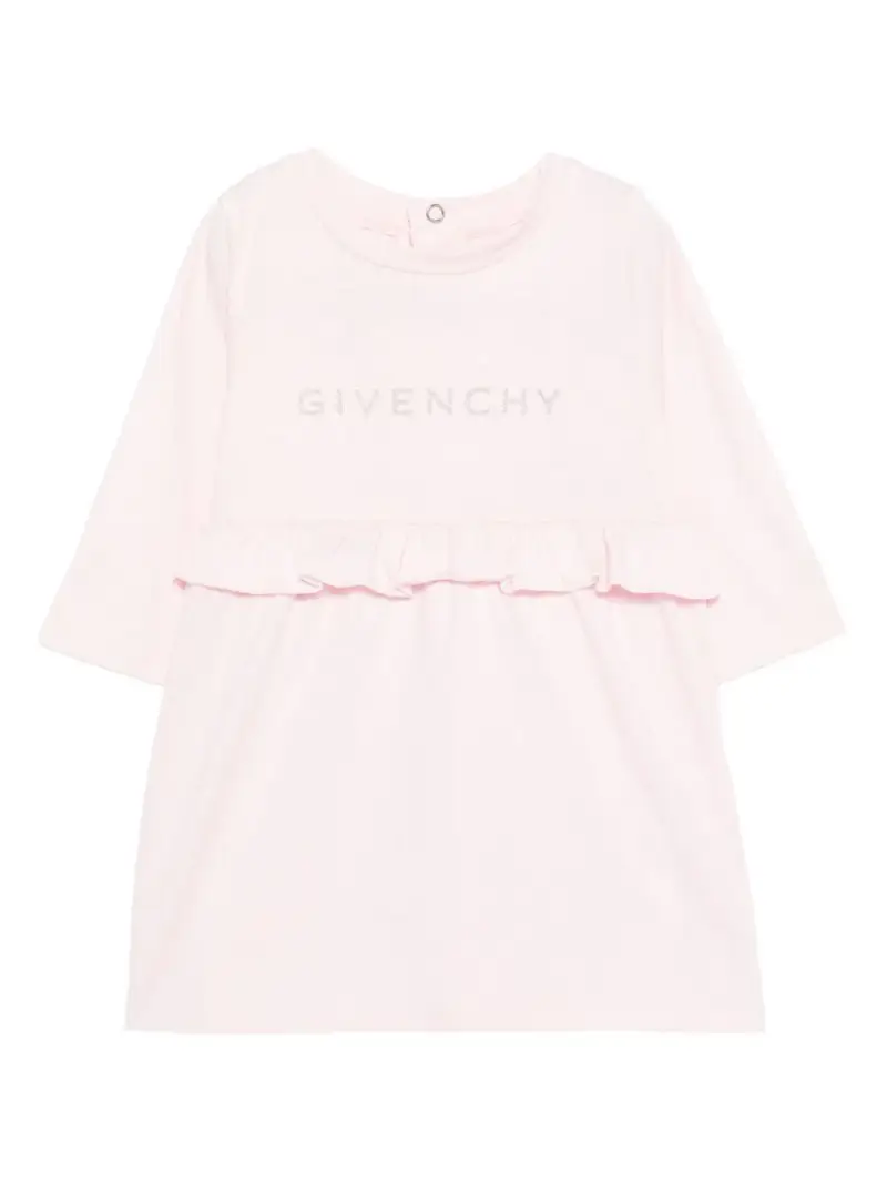 Abito in Cotone con Ruches Rosa miniatura 2