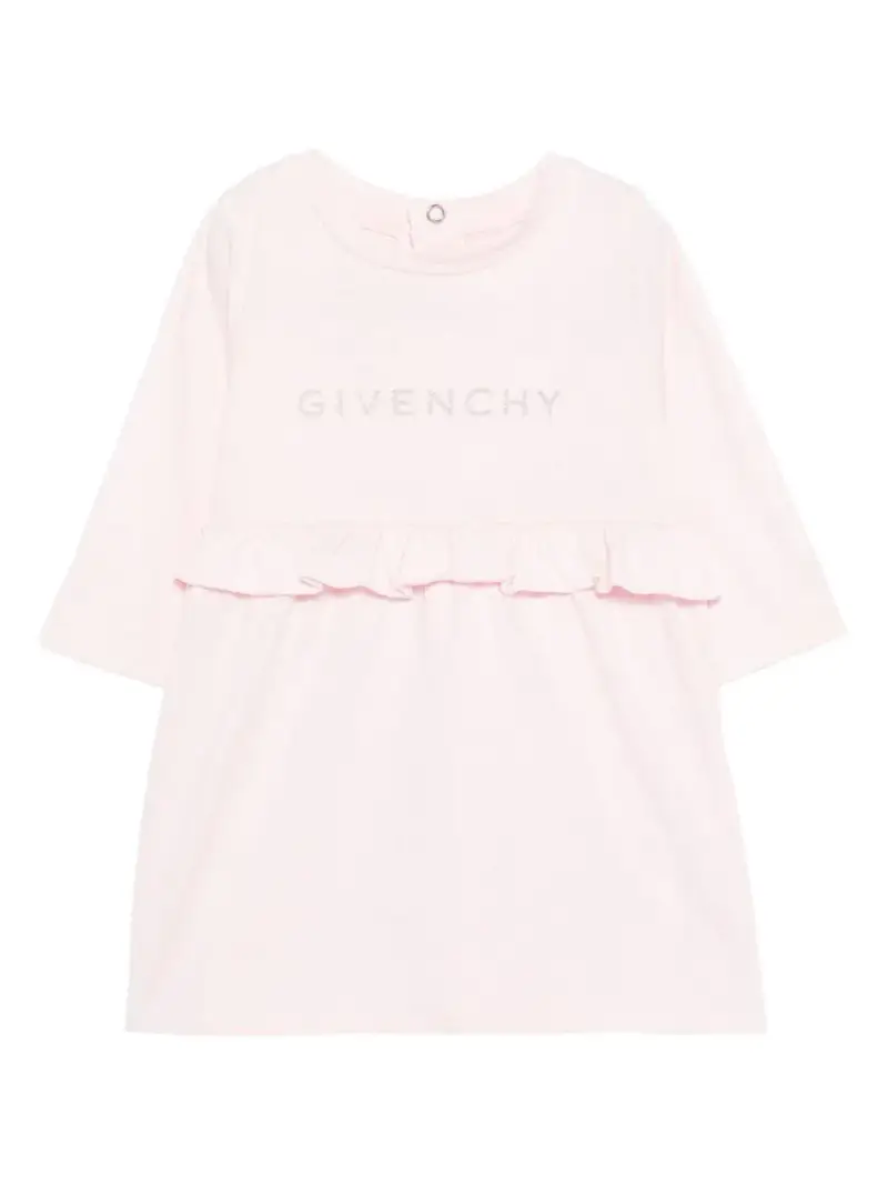 Abito in Cotone con Ruches Rosa miniatura 2