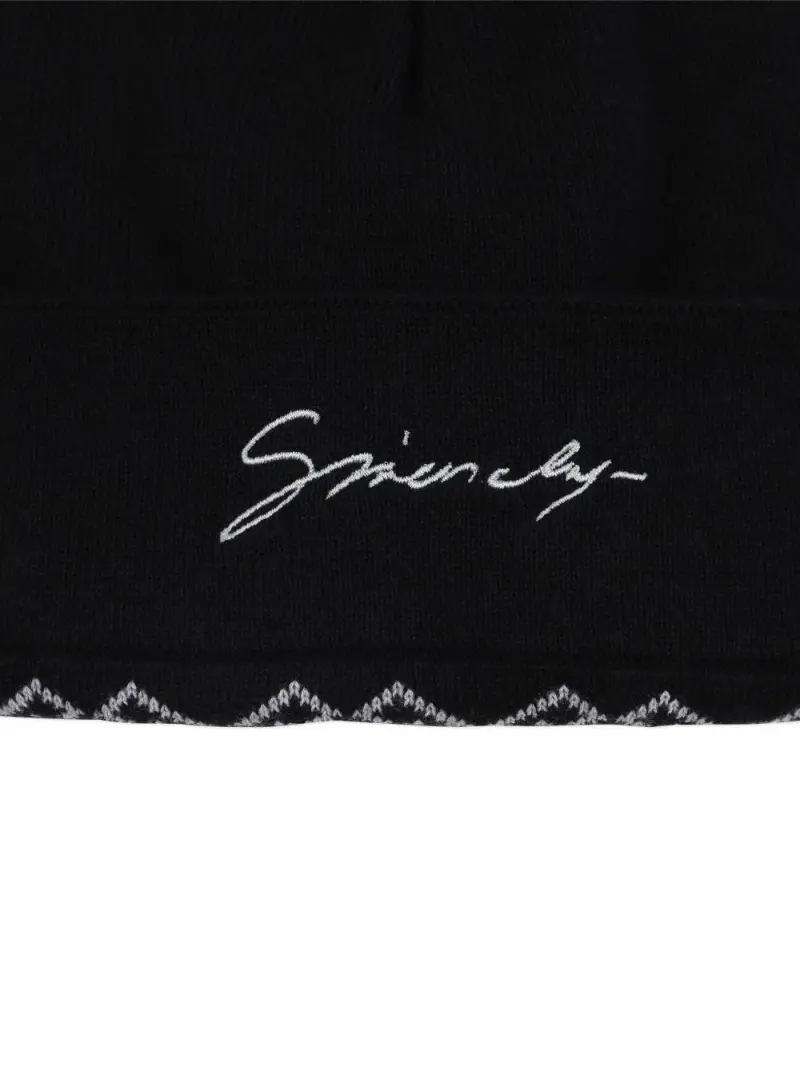 Berretto Reversibile con Logo Ricamato Nero miniatura 2