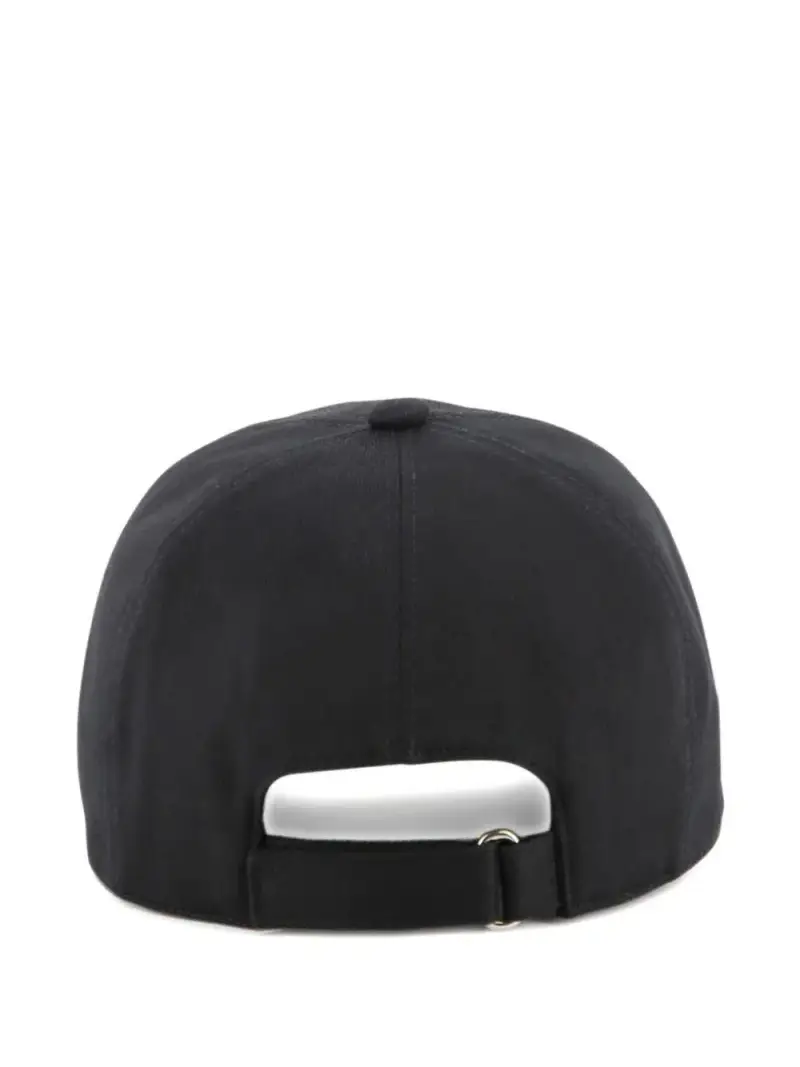 Cappello da Baseball con Logo e Cinturino Regolabile Nero miniatura 2