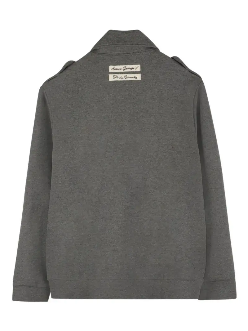 Giacca Stile Militare con Zip e Tasche Frontali Antracite miniatura 2