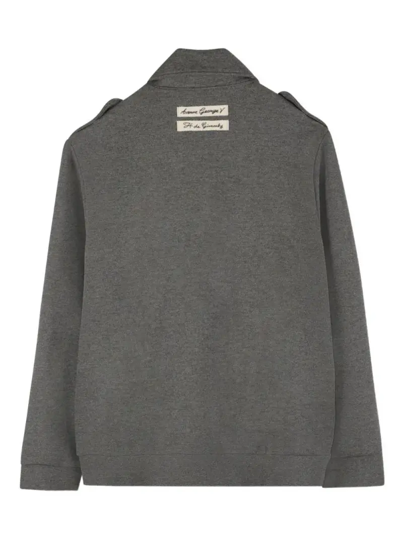 Giacca Stile Militare con Zip e Tasche Frontali Antracite miniatura 2