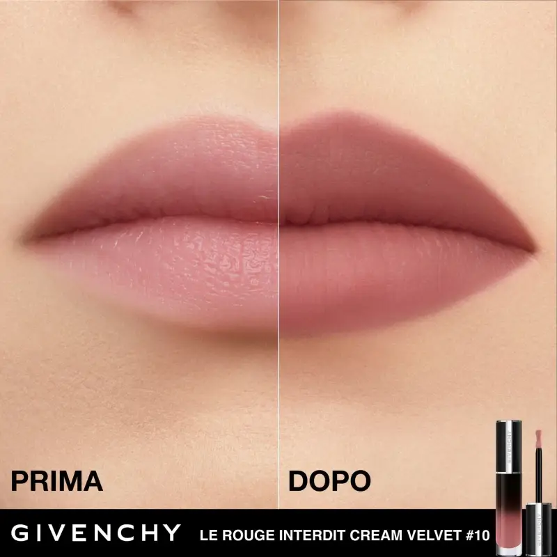 Labbra Le Rouge Interdit Cream Velvet 10 Beige Nu - Rossetti miniatura 4