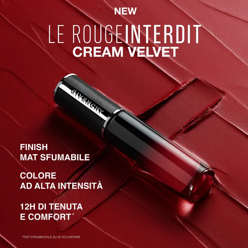 Labbra Le Rouge Interdit Cream Velvet 37 Rouge Grainé - Rossetti 37 Rouge Grainé miniatura 3
