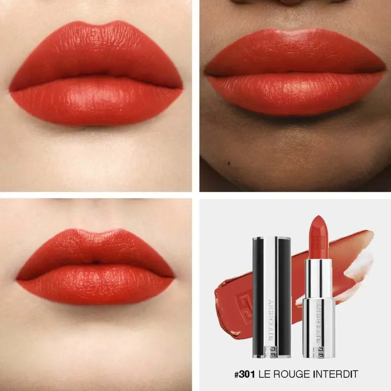 Labbra Le Rouge Interdit Intense Silk 301 ORANGE IMPERTINENT - Rossetti miniatura 4