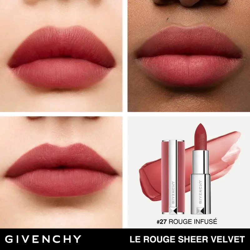 Labbra Le Rouge Sheer Velvet 27 Rouge Infusé - Rossetti 27 Rouge Infusé miniatura 4