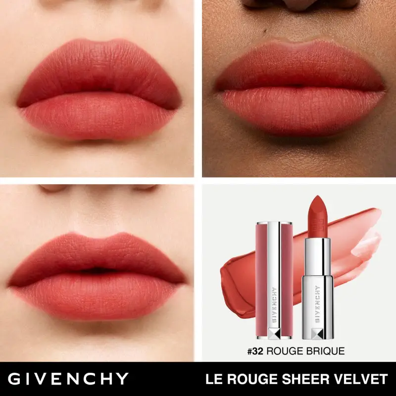 Labbra Le Rouge Sheer Velvet 32 Rouge Brique - Rossetti miniatura 4