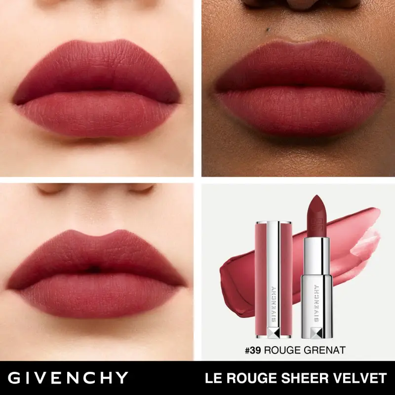 Labbra Le Rouge Sheer Velvet 39 Rouge Grenat - Rossetti miniatura 4