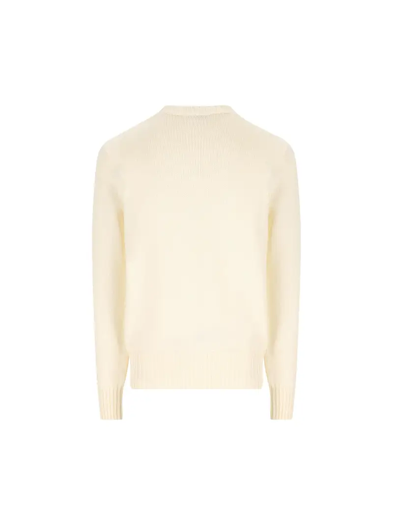 Pullover In Cotone BEIGE miniatura 2