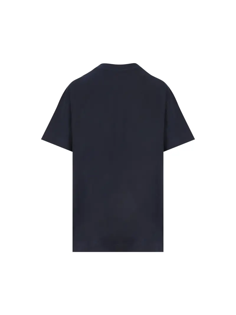 T-Shirt Oversize In Cotone BLU miniatura 2