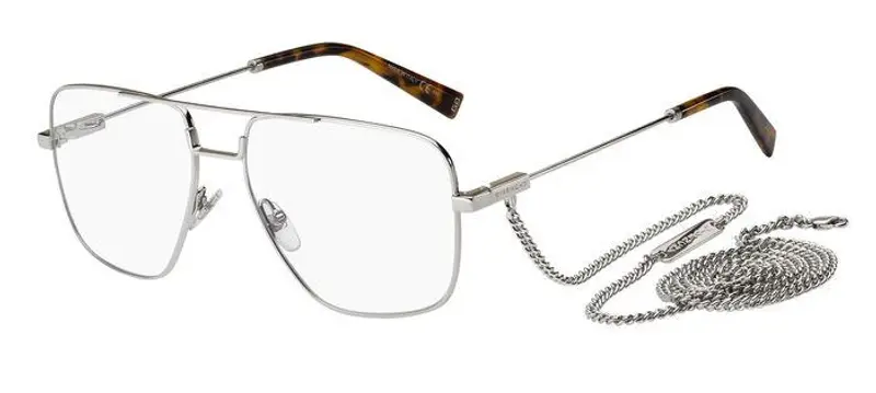 Givenchy Unisex GV 0134 010 Montature da vista Metallo Argento  Squadrata
