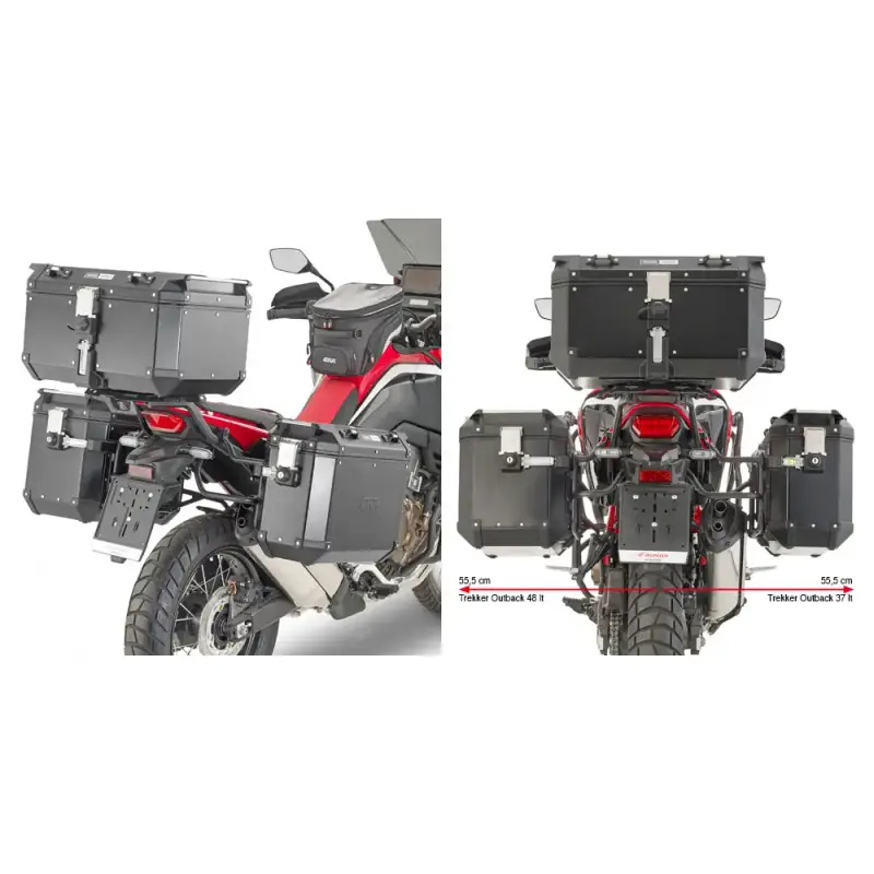Supporto laterale specifico per moto Givi Pl One Monokeycam-Side Honda Crf 1100L Africa Twin (20 À 21)
