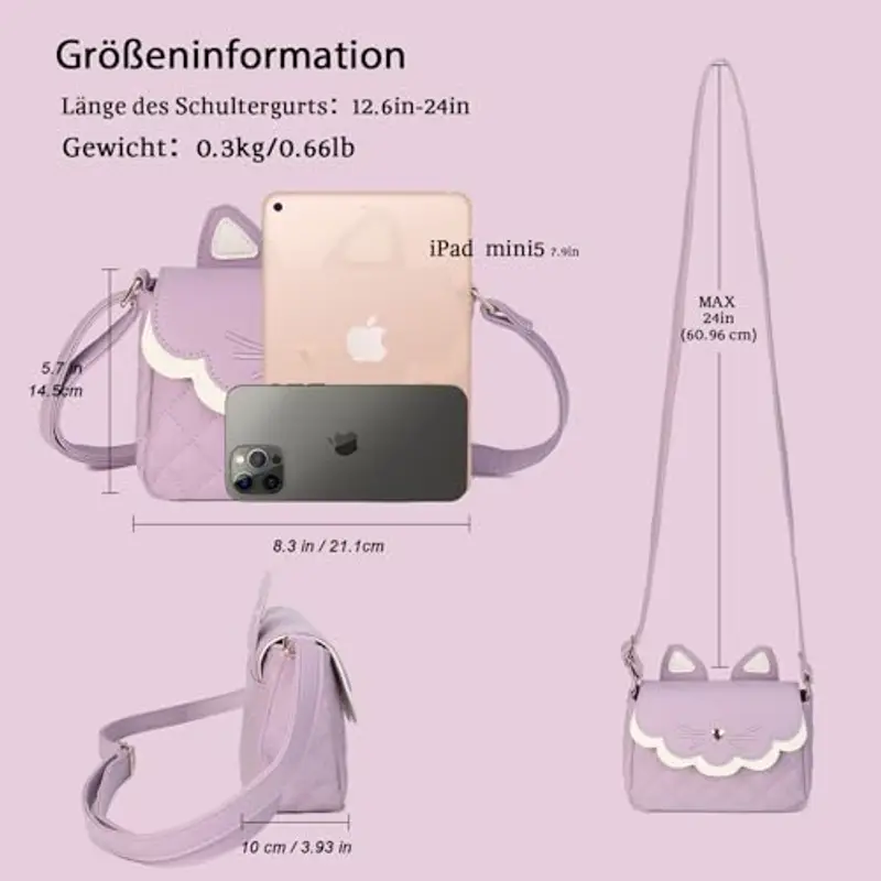 Gladdon Borsa a tracolla Lilla 1907860 miniatura 3