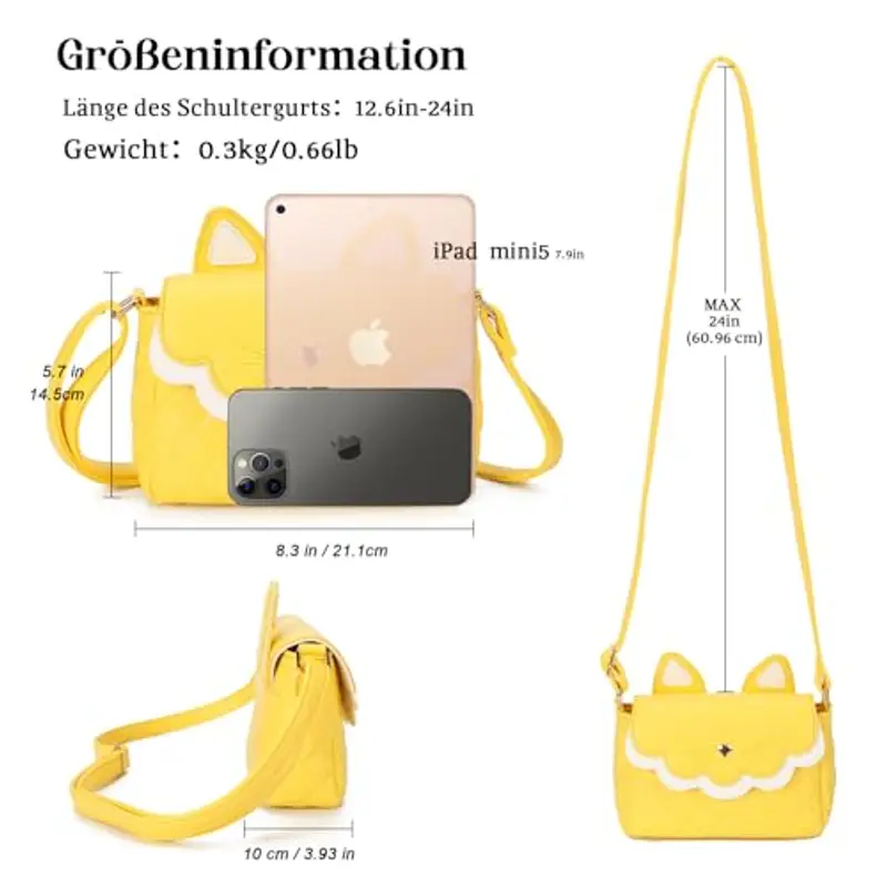 Gladdon Borsa a tracolla Giallo 1907858 miniatura 3