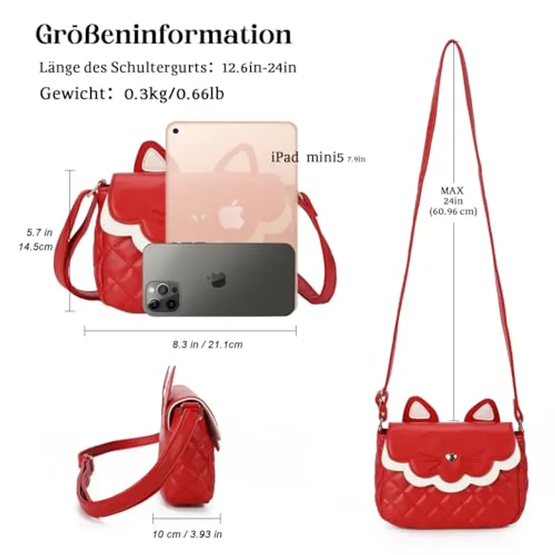 Gladdon Borsa a tracolla Rosso 1907849 miniatura 3